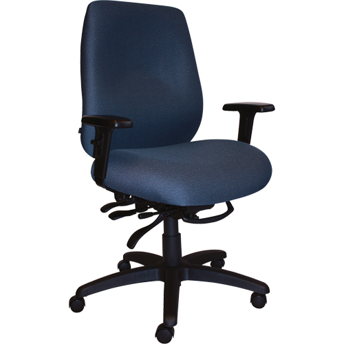 Chaises ergonomiques robustes Cierra , Tissu, Bleu, Capacit&eacute; 400 lb Pathway Supply LP