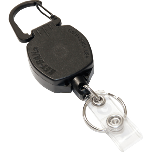 Self Retracting ID Badge and Key Reel, Zinc Alloy Metal, 24" Cable, Carabiner Attachment Pathway Supply LP