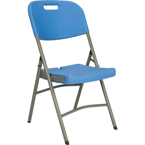 Chaise pliante, Poly&eacute;thyl&egrave;ne, Bleu, Capacit&eacute; 350 lb Pathway Supply LP