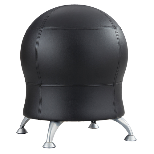 Zenergy Ball Chair, Vinyl, Black, 250 lbs. Capacity Pathway Supply LP