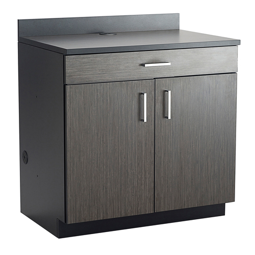 Armoire modulaire de base, M&eacute;lamine, 39" h x 36" la x 25" P, Nuit d'Asie/noir Pathway Supply LP