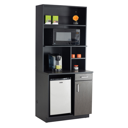 Armoire modulaire, M&eacute;lamine, 39" h x 36" la x 25" P, Nuit d'Asie/noir Pathway Supply LP