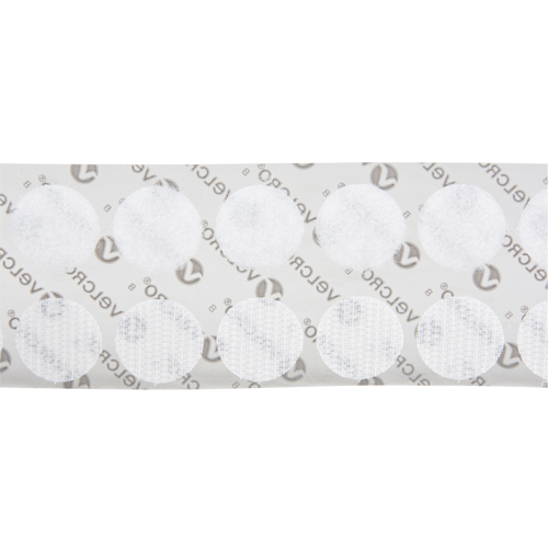 Fastener Coins, Hook & Loop, 3/4" Dia., Adhesive, White Pathway Supply LP