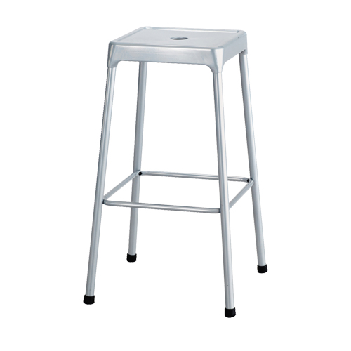 Bistro Stool, Stationary, Fixed, 29", Steel Seat, Grey Pathway Supply LP
