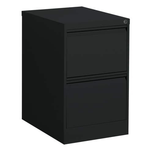 Vertical Filing Cabinet, Steel, 2 Drawers, 18-1/7" W x 25" D x 29" H, Black Pathway Supply LP