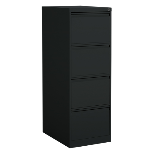 Vertical Filing Cabinet, Steel, 4 Drawers, 18-1/7" W x 25" D x 52" H, Black Pathway Supply LP