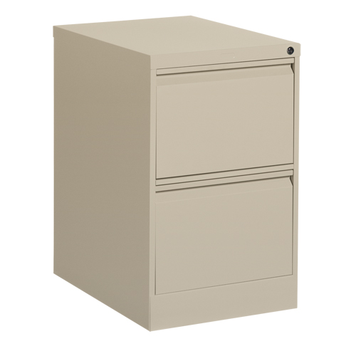 Vertical Filing Cabinet, Steel, 2 Drawers, 18-1/7" W x 25" D x 29" H, Beige Pathway Supply LP