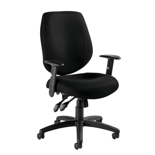 Six 31 Operator Chair, Fabric, Black, 250 lbs. Capacity Pathway Supply LP
