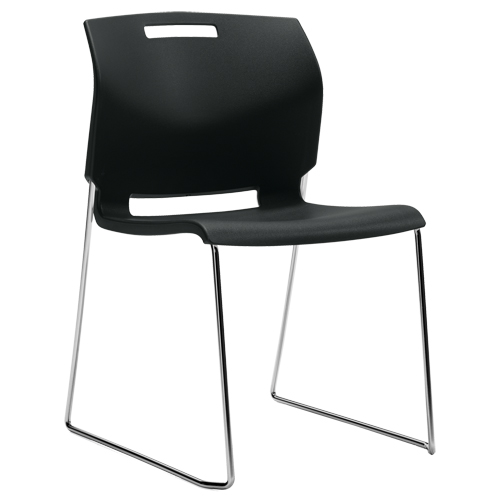 Chaise, Plastique, Hauteur 32-1/2", Capacit&eacute; 300 lb, Noir Pathway Supply LP