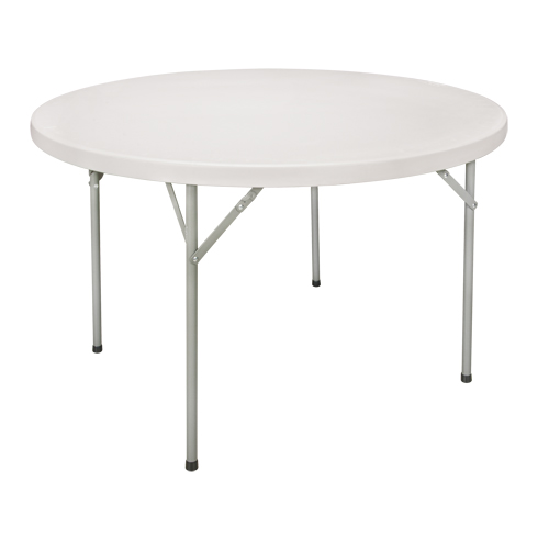 Table pliante, Ronde, 48" l x 48" la, Poly&eacute;thyl&egrave;ne, Blanc Pathway Supply LP