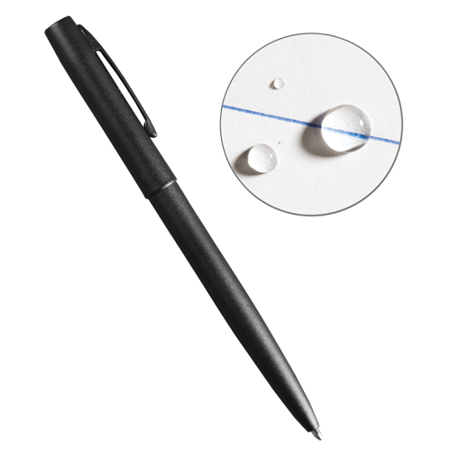 Stylo en m&eacute;tal &agrave; l'&eacute;preuve des intemp&eacute;ries, Bleu, 0,8 mm, R&eacute;tractable Pathway Supply LP