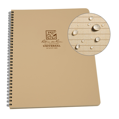 Side-Spiral Notebook, Soft Cover, Tan, 64 Pages, 4-5/8" W x 7" L Pathway Supply LP