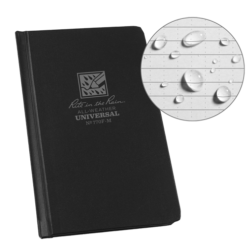 Pocket Bound Book, Hard Cover, Black, 160 Pages, 4-1/4" W x 6-3/4" L Pathway Supply LP