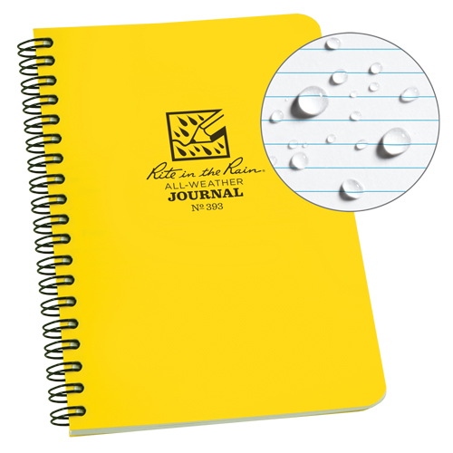Carnet de notes de poche &agrave; spirale lat&eacute;rale, Couverture souple, Jaune, 64 Pages, 4-5/8" , 7"  Pathway Supply LP