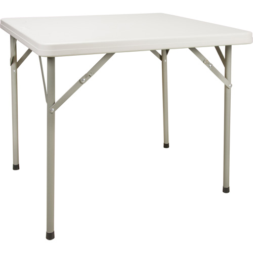 Folding Table, Square, 34" L x 34" W, Polyethylene, White Pathway Supply LP