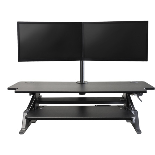 Goya Sit-Stand Workstation, Desktop Unit, 20" H x 42" W x 16" D, Black Pathway Supply LP