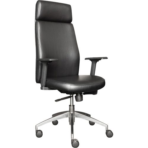 Fauteuil de cadre &agrave; dossier &eacute;lev&eacute; s&eacute;rie Activ, Polyur&eacute;thane/Vinyle, Noir, Capacit&eacute; 275 lb Pathway Supply LP