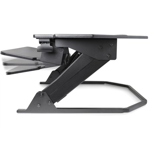 Goya Sit-Stand Corner Work Station, Desktop Unit, 20" H x 42" W x 37-4/5" D, Black Pathway Supply LP