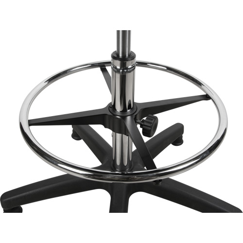 Heavy-Duty Ergonomic Stool, Stationary, Adjustable, 39” - 48”, Polyurethane Seat, Black Pathway Supply LP