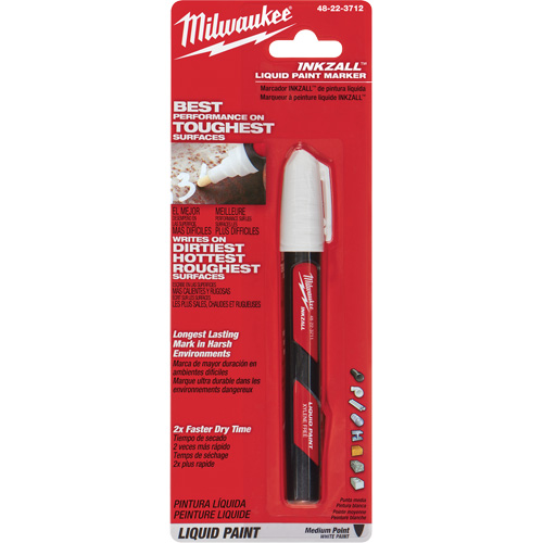 Inkzall Paint Marker, Liquid, White Pathway Supply LP