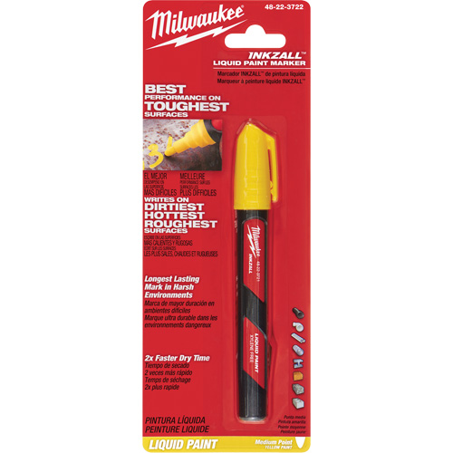 Marqueur &agrave; peinture Inkzall, Liquide, Jaune Pathway Supply LP