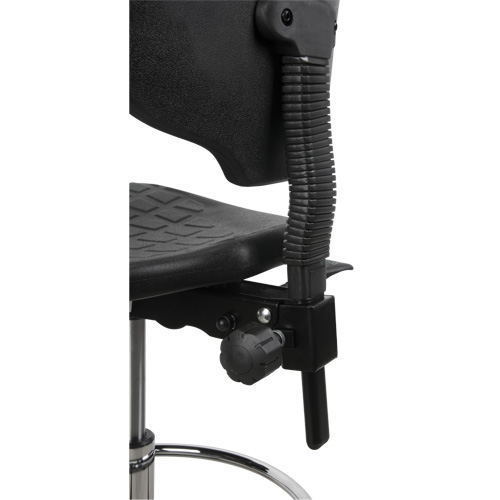 Heavy-Duty Ergonomic Stool, Mobile, Adjustable, 39" - 48", Polyurethane Seat, Black Pathway Supply LP
