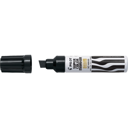 Super Colour Jumbo Permanent Marker, Chisel, Black Pathway Supply LP
