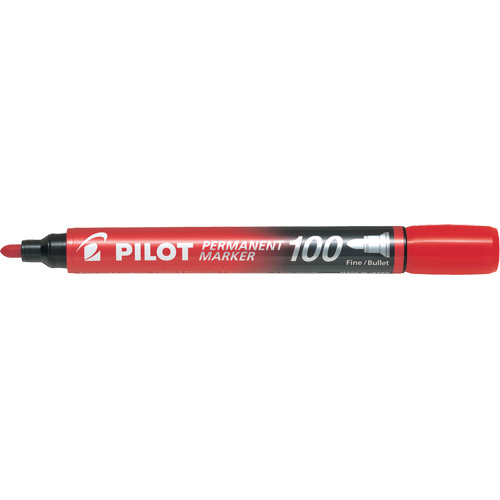 Series 100 Permanent Marker, Bullet, Red Pathway Supply LP