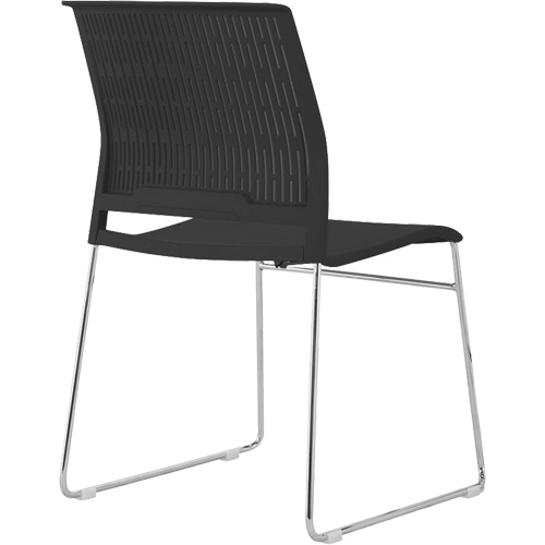 Chaises empilables, Polypropyl&egrave;ne, Hauteur 32-3/8", Capacit&eacute; 250 lb, Noir Pathway Supply LP