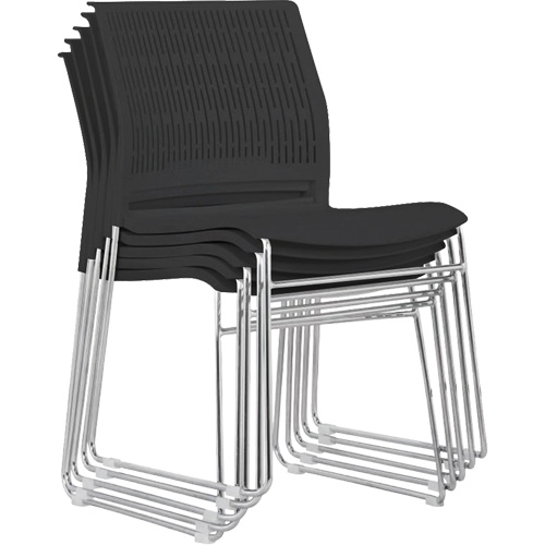 Chaises empilables, Polypropyl&egrave;ne, Hauteur 32-3/8", Capacit&eacute; 250 lb, Noir Pathway Supply LP