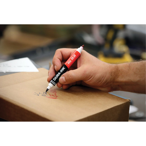 Markal&reg; Dura-Ink&reg; Dual Colour Permanent Ink Marker, Black/Red, Bullet Tip Pathway Supply LP