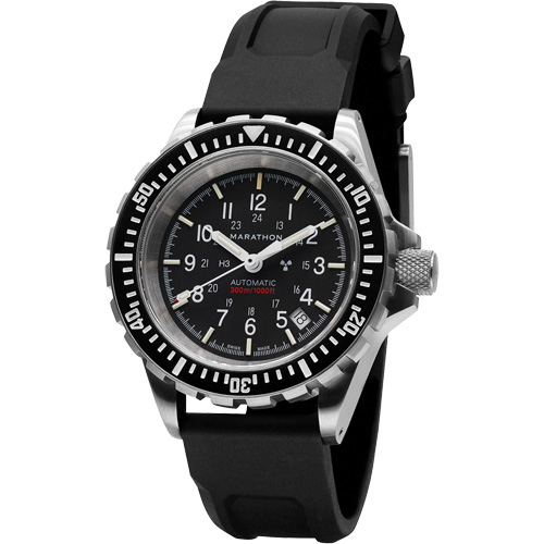 Large Diver's Automatic Watch, Digital, Battery Operated, 41 mm, Black Pathway Supply LP