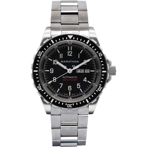 Jumbo Day/Date Automatic Watch with Stainless Steel Bracelet, Digital, Battery Operated, 46 mm, Silver Pathway Supply LP