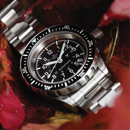 Grey Maple Large Diver's Automatic Watch with Stainless Steel Bracelet, Digital, Battery Operated, 41 mm, Silver Pathway Supply LP