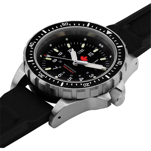 Red Maple Jumbo Diver's Quartz Watch, Digital, Battery Operated, 46 mm, Black Pathway Supply LP