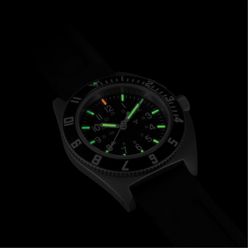 Steel Navigator Watch on 3-Piece Rubber Strap Kit, Digital, Battery Operated, 41 mm, Black Pathway Supply LP