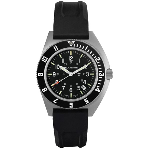 Steel Navigator with Date on Black 3-Piece Rubber Strap Kit, Digital, Battery Operated, 41 mm, Black Pathway Supply LP