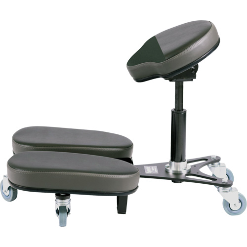 STAG4 Adjustable Kneeling Chair, Vinyl, Black/Grey Pathway Supply LP