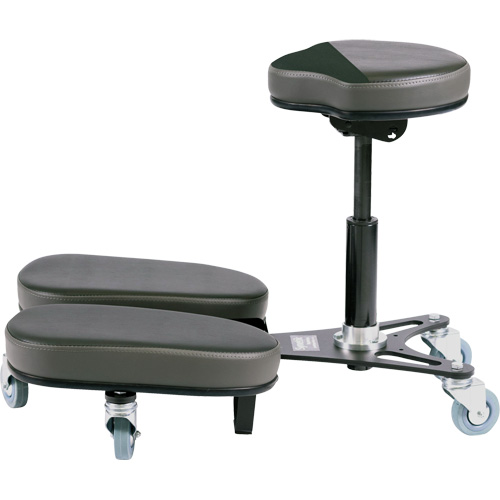 STAG4 Adjustable Kneeling Chair, Vinyl, Black/Grey Pathway Supply LP