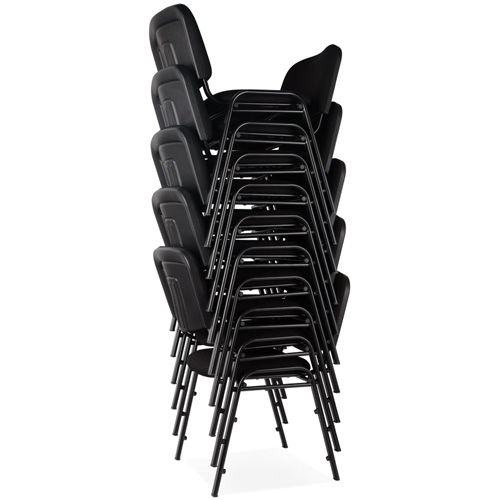 Chaises empilables, Tissu, Hauteur 32", Capacit&eacute; 250 lb, Noir Pathway Supply LP