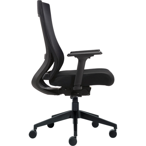 Chaise &agrave; dossier moyen avec m&eacute;canisme &agrave; basculement synchronis&eacute; &agrave; d&eacute;tection de poids , Mailles, Noir Pathway Supply LP