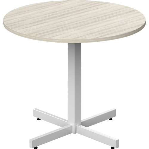 Table ronde &agrave; hauteur r&eacute;glable Newland, 36" lo x 36" la x 29" h, Dessus de 1", Stratifi&eacute;, Havane Pathway Supply LP