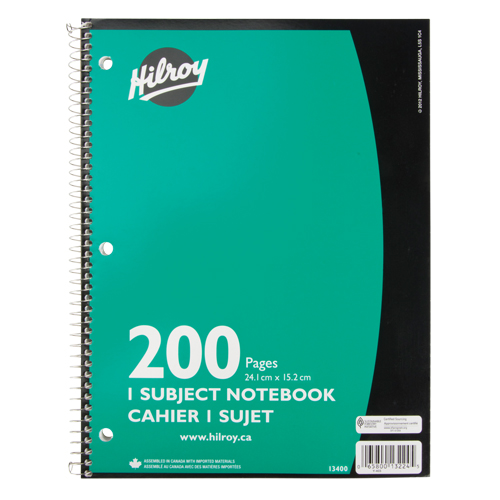 1 Subject Spiral Notebook Pathway Supply LP