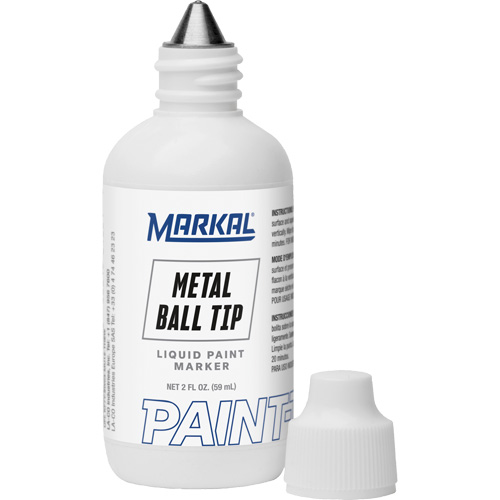 Marqueur Paint-Riter avec pointe en bille m&eacute;tallique, Liquide, Blanc Pathway Supply LP