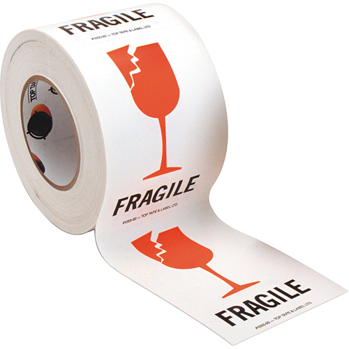 "Fragile" Special Handling Labels, 6" L x 4" W, Red on White Pathway Supply LP