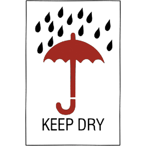 "Keep Dry" Special Handling Labels, 6" L x 4" W, Red on White Pathway Supply LP