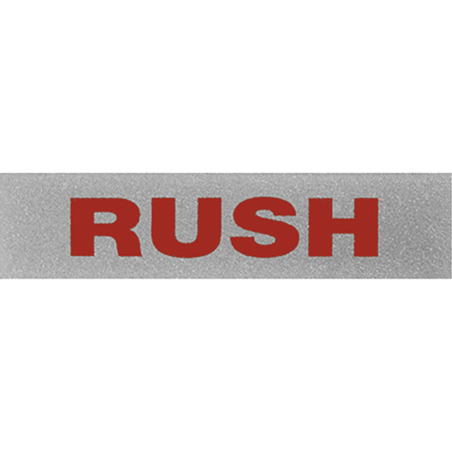 "Rush" Special Handling Labels, 5" L x 2" W, Black on Red Pathway Supply LP