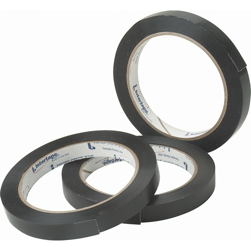 Black General Purpose Strapping Tape, 2.7 mils Thick, 12 mm (47/100") x 54.864 m (180')  Pathway Supply LP