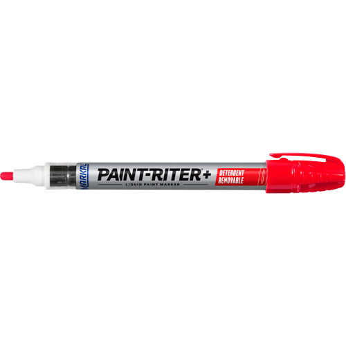 Marqueur &agrave; peinture nettoyable au d&eacute;tergent Paint-Riter+, Liquide, Rouge Pathway Supply LP
