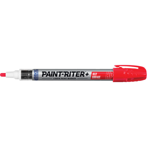 Marqueur pour surfaces huileuses Paint-Riter +, Liquide, Rouge Pathway Supply LP